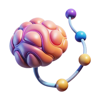 wonderful abstract Neural Pathway Illustration Transparent Background with Gradient Colors genuine png
