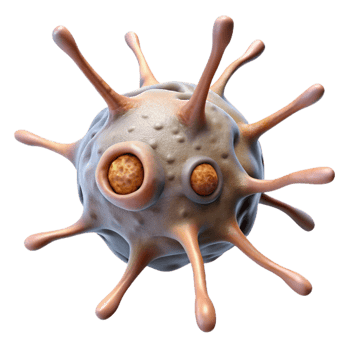 impressive minimalist Neuron Cell Body Microscopic Detail Transparent Background high resolution png