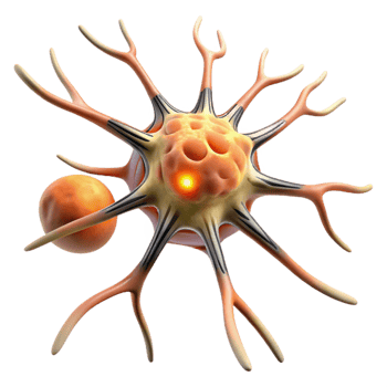 serene contemporary Neuron Firing Animation Sequence Transparent Background high resolution png
