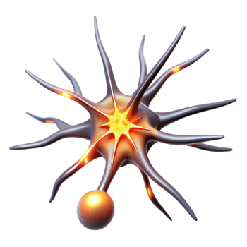 wonderful abstract Neuron Firing Diagram Transparent Background with Animated Spark detailed png