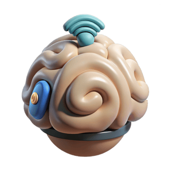 serene contemporary Neurotech Device Wireless Connection Isolated professional png