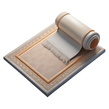 serene artistic Neutral Tone Rug Corner Isolated Transparent Background high resolution png