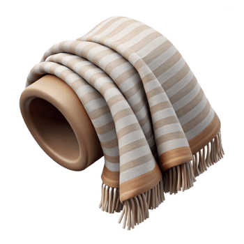 beautiful classic Neutral Tone Throw Blanket Isolated Transparent Background high quality png