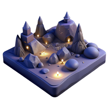 vibrant vintage Nighttime Terrain Isolated Element City Lights detailed png