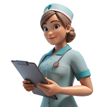 wonderful classic Nurse with Clipboard Side View Transparent premium png