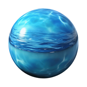 impressive rustic Ocean Blue Water Reflection Transparent Background png