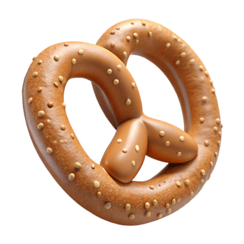 dramatic vintage Oktoberfest Pretzel Isolated with Salty Crust professional png