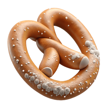 stunning classic Oktoberfest Pretzel with Salt Crystals Isolated Element png
