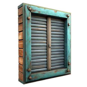 impressive modern Old Shutter Wall Decor Transparent Background png