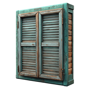 stunning classic Old Shutter Wall Decor Transparent Background premium png