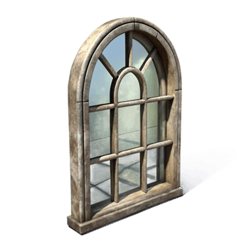 impressive vintage Old Window Frame Mirror Cutout with Shadow professional png