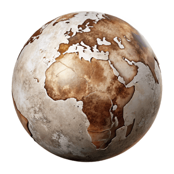 extraordinary artistic Old World Map with Sepia Tone detailed png