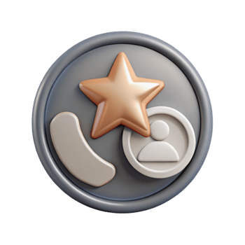 vibrant vintage Online Profile Badge Silver Star Transparent Background png