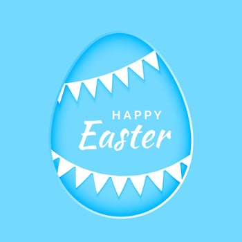 Happy Easter greeting card with Easter egg and flags vector