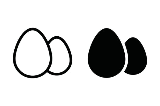 Egg icons set. for mobile concept and web design on white background vector
