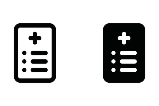 Medical Report Icon. symbol for mobile concept and web design. illustration vector