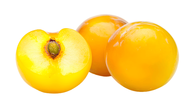 Close Up Of Fresh Yellow Plums png