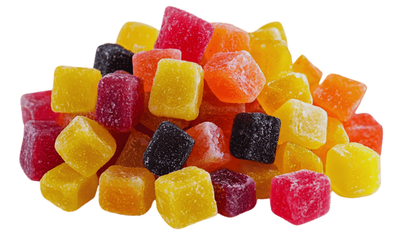 Colorful Assorted Jelly Cubes png