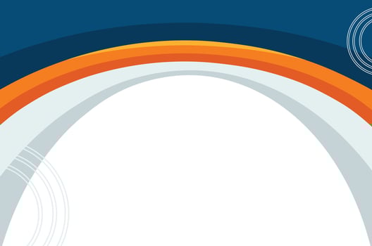 Abstract Background with Blue, Orange, and White Curves vector
