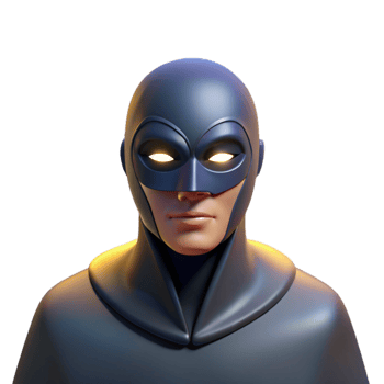 vibrant minimalist Portrait of a mysterious masked figure, lit by dramatic spotlight, surreal art style 4K png