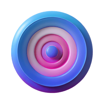 stunning artistic A series of concentric circles, radiating outward, with a gradient of colors from deep blue to vibrant pink, rendered in a minimalist, geometric style exclusive png