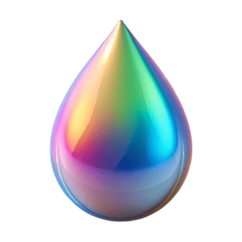 impressive vintage A single, luminous tear-shaped drop, refracting light into a spectrum of colors, with a hyperrealistic rendering style high resolution png