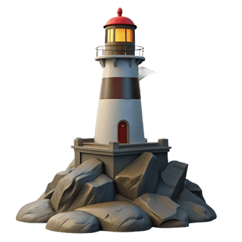 dramatic vintage A lone lighthouse on a rocky cliff, dramatic lighting, stormy seas, romanticism style premium png
