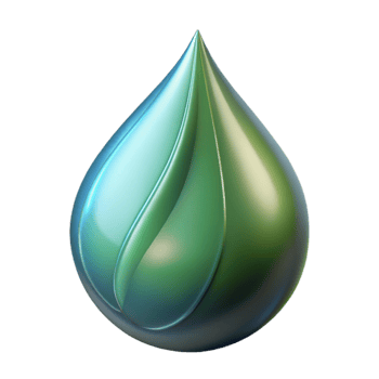 serene traditional A single, perfect raindrop on a leaf, reflective surface, macro photography high quality png