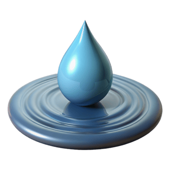 vibrant abstract A single raindrop falling onto the surface of a still pond, creating ripples, realistic water physics, soft lighting high quality png