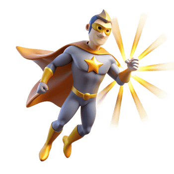 wonderful contemporary A light superhero with radiating beams of light, blindingly bright, floating in a void, celestial lighting, divine style professional png