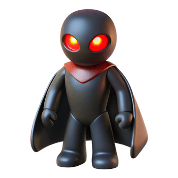 vibrant classic A shadow superhero with a form made of pure darkness, glowing red eyes, lurking in an alleyway, noir lighting, horror style original png
