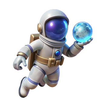 vibrant minimalist A lone astronaut floating in space, holding a glowing orb of energy, surrounded by distant nebulae, cosmic and ethereal lighting, space opera style professional png