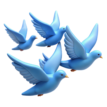 beautiful vintage A group of birds flying in formation, graceful and elegant exclusive png