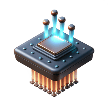 extraordinary rustic A single, levitating microchip emitting binary code as beams of light, dark, moody lighting, digital art genuine png