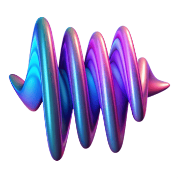 elegant abstract An abstract representation of sound waves rendered in vibrant, pulsating colors, synthwave style premium png