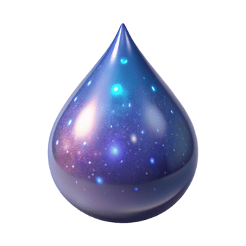 wonderful vintage A single, luminous teardrop containing a swirling galaxy of nebulae and stars, lit by a soft, ethereal glow, Cosmic Horror style original png
