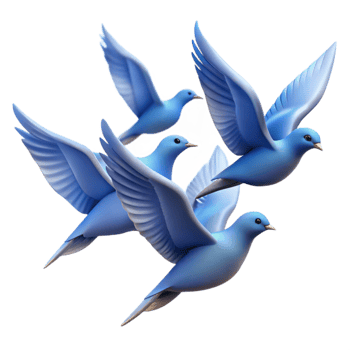 wonderful artistic A group of birds flying in formation, graceful and elegant genuine png