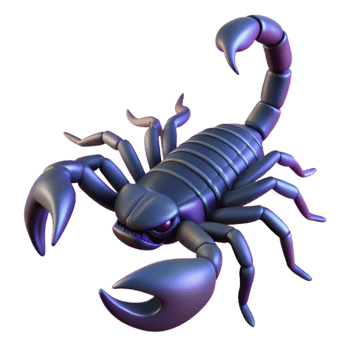 elegant contemporary A scorpion lurking in the shadows, dramatic lighting, ominous mood original png