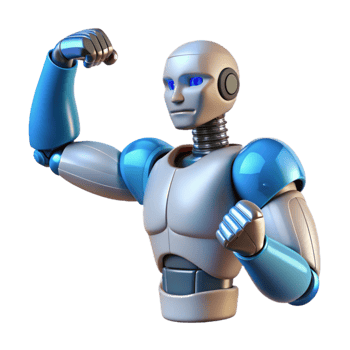 impressive vintage A bionic arm flexing its muscles, detailed anatomy, strength and technology theme premium png