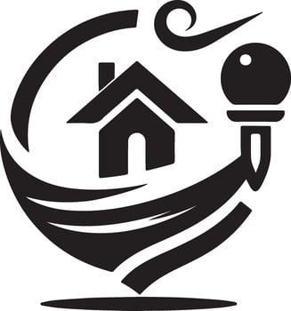 a black and white logo for a real estate company vector