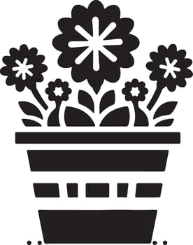 flower pot icon illustration vector