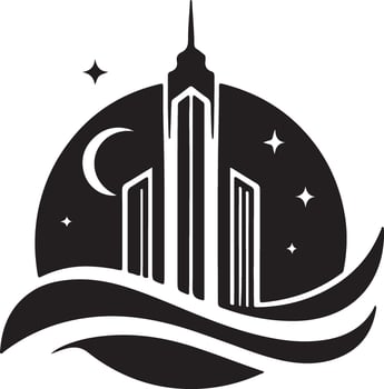 the logo for the new york city skyline vector