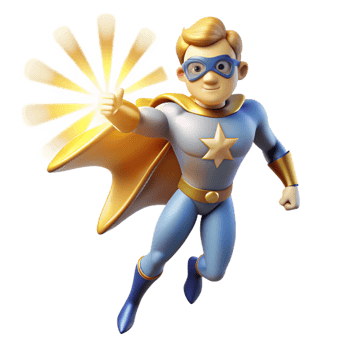 serene creative A light superhero with radiating beams of light, blindingly bright, floating in a void, celestial lighting, divine style detailed png