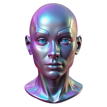 dramatic contemporary A holographic projection of a human face, glitching and distorting, cyberpunk aesthetic, dark and mysterious atmosphere high quality png