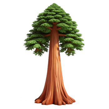 extraordinary abstract A giant sequoia tree, towering over a forest, majestic and awe-inspiring premium png
