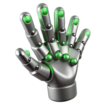 dramatic creative An AI-powered robotic surgeon performing a delicate operation with precision instruments, lit by a focused surgical lamp. Medical illustration, photorealistic style high quality png