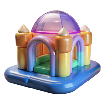 impressive contemporary Inflatable architecture, translucent materials, colorful design, temporary structures, playful atmosphere, authentic png