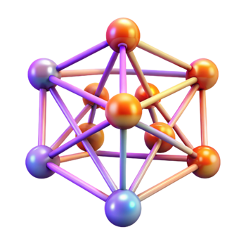 impressive classic A network of interconnected nodes pulsating with energy, forming a complex, three-dimensional web, illuminated by vibrant, shifting colors. Abstract style high quality png
