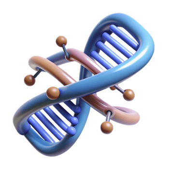 extraordinary creative A DNA double helix unraveling into binary code, genetic engineering concept, scientific illustration style authentic png
