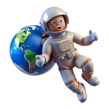 beautiful contemporary A space explorer floating in zero gravity, gazing out at the Earth, awe-inspiring and peaceful lighting, photorealistic professional png